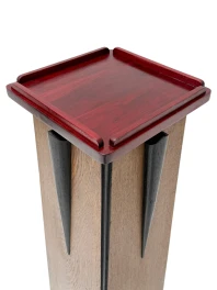 Art Deco Pedestal by E.G.C. Schubad, Oak & Padouk, Dutch Design, 1920s